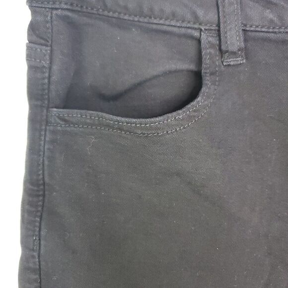 American Eagle Jeans Womens 6 Long High Rise Jeggings Ripped Distressed Black - Picture 4 of 11